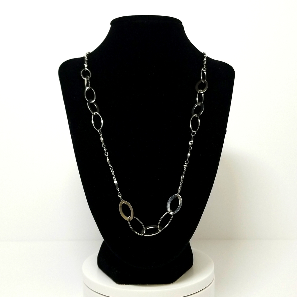 Napier Vintage Style Beyonce Rihanna Inspired Long Chains Hoop Link Necklace 28"